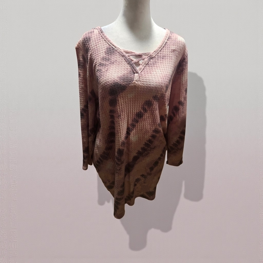 Tie-Dye Long Sleeve Dress/Top Size Medium - Picture 2 of 5